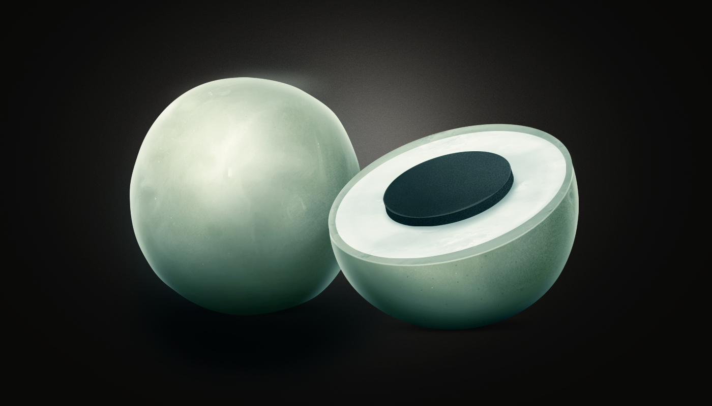 Sambó — green chocolate sphere
