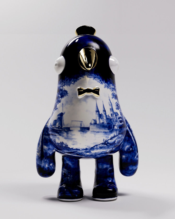 Royal Delft — Housebird hand-painted
